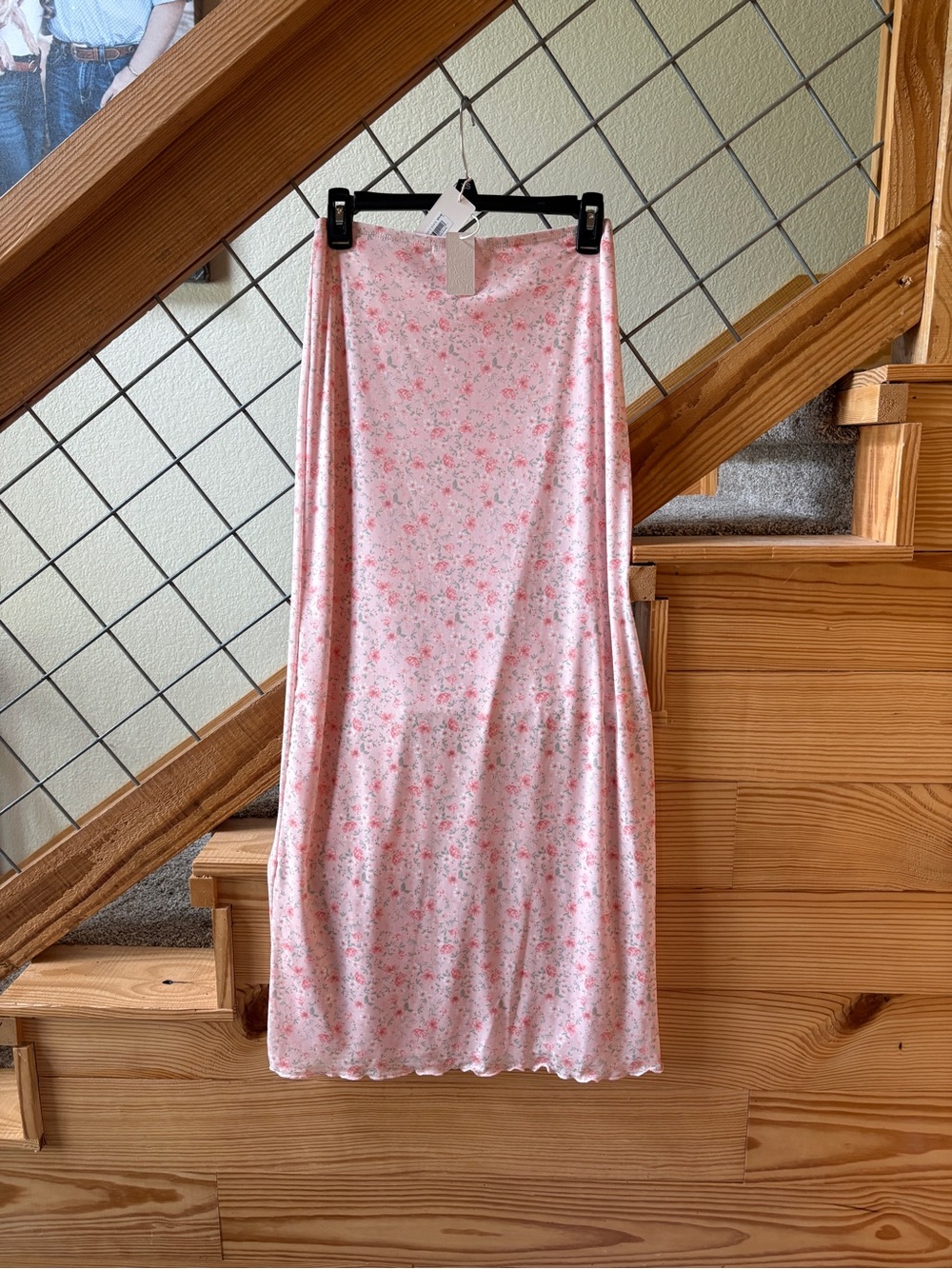 Altar'd State Pink Floral Maxi Skirt